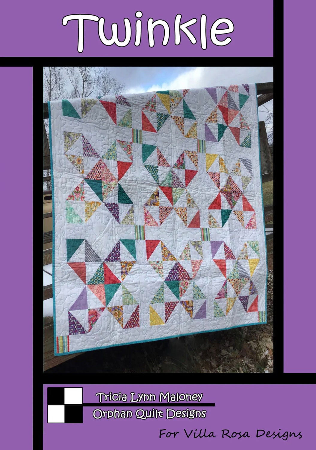 Villa Rosa Designs Twinkle pattern - 5” quilt pattern - villa rosa - charm pack pattern - tablerunner pattern