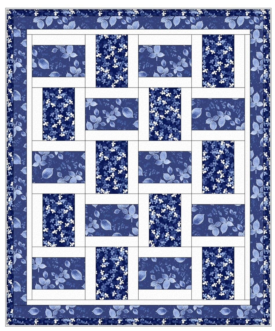 Fabric Cafe Brick Street Pattern 3 Yard Quilt Pattern - Quilt Pattern - Fabric Cafe Pattern - 3 yard quilts