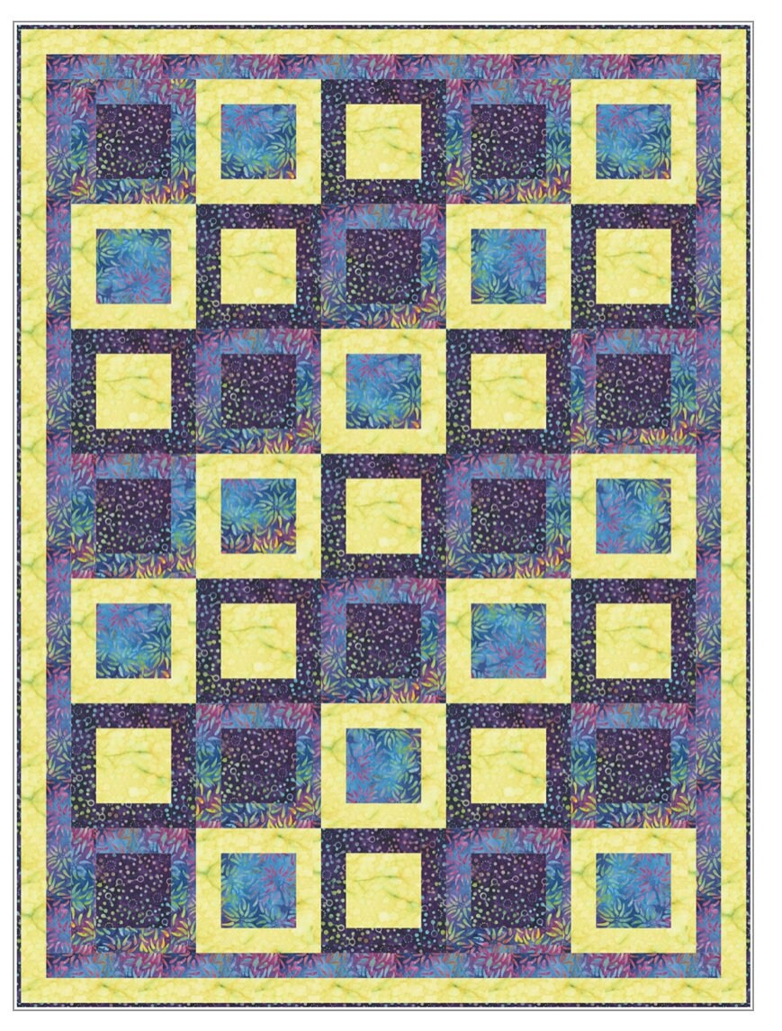 Fabric Cafe Illusions Pattern  3 Yard Quilt Pattern - Illusions  Pattern - Quilt Pattern - Fabric Cafe Pattern - 3 yard quilts
