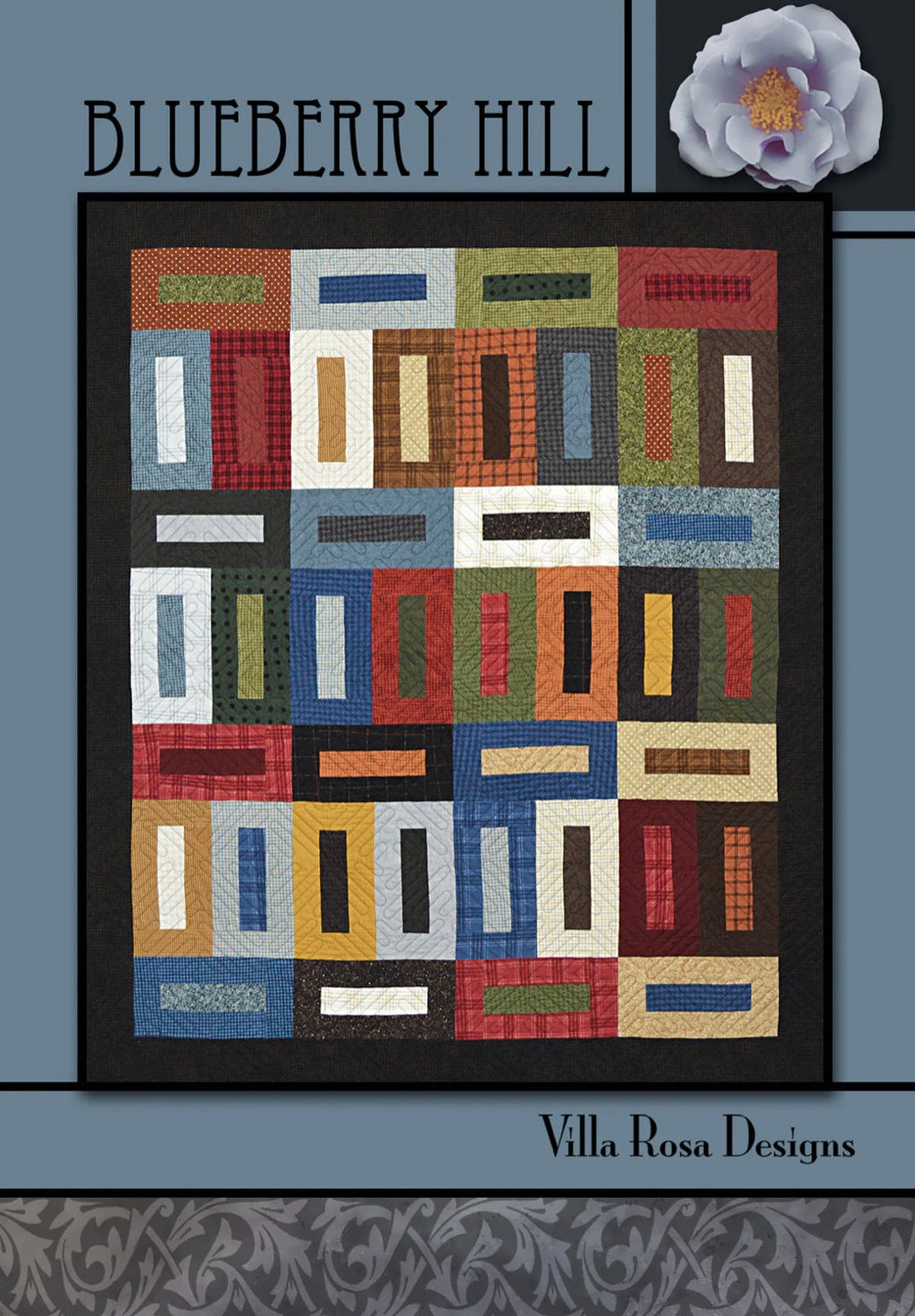 Villa Rosa Designs Blueberry Hill pattern - 2.5” quilt pattern - villa rosa - jellyroll pattern - pattern - quilt pattern