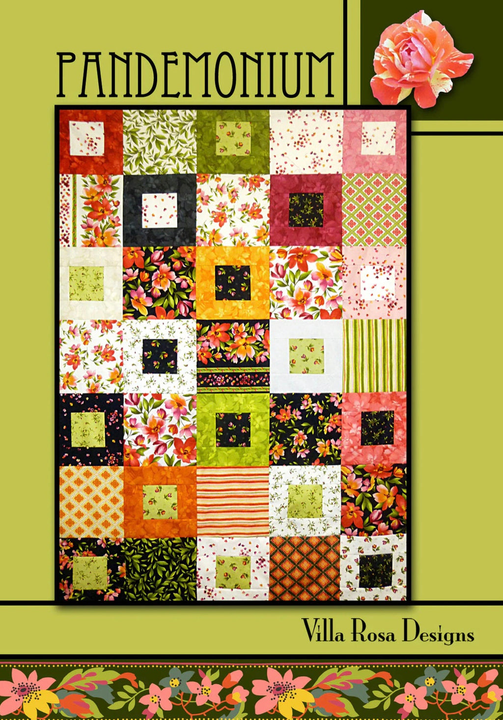 Villa Rosa Designs Pandemonium pattern - quilt pattern - villa rosa - paper pattern - layer cake  pattern