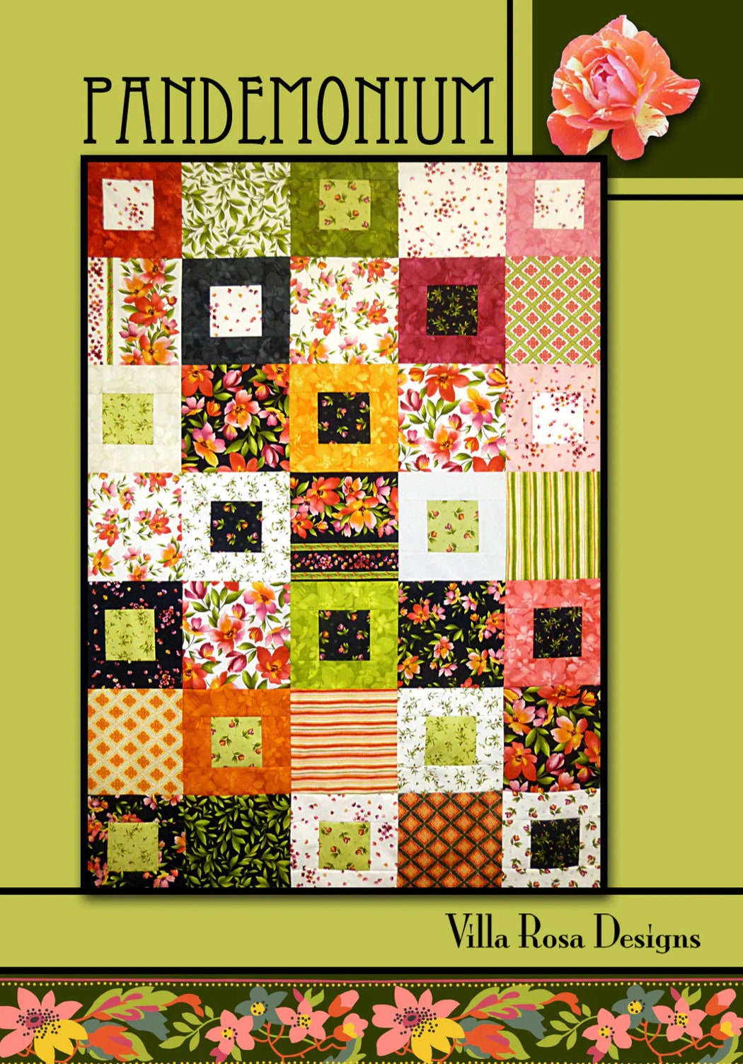 Villa Rosa Designs Pandemonium pattern - quilt pattern - villa rosa - paper pattern - layer cake  pattern