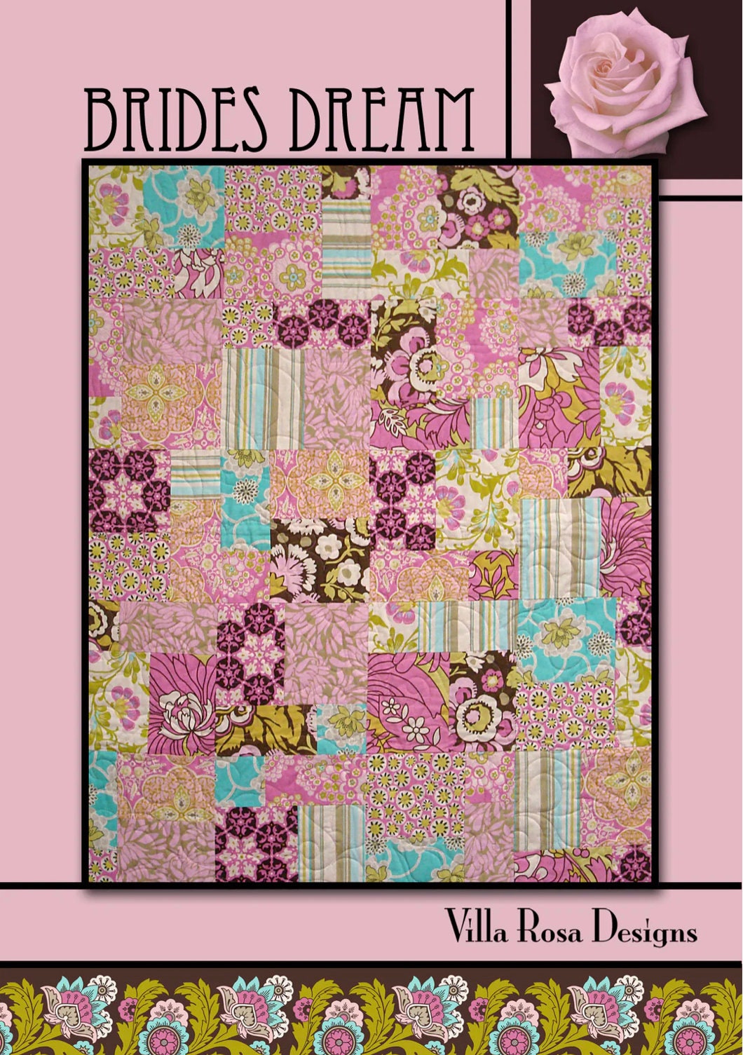 Villa Rosa Designs Brides Dream  pattern - fat quarter quilt pattern - villa rosa - layer cake quilt