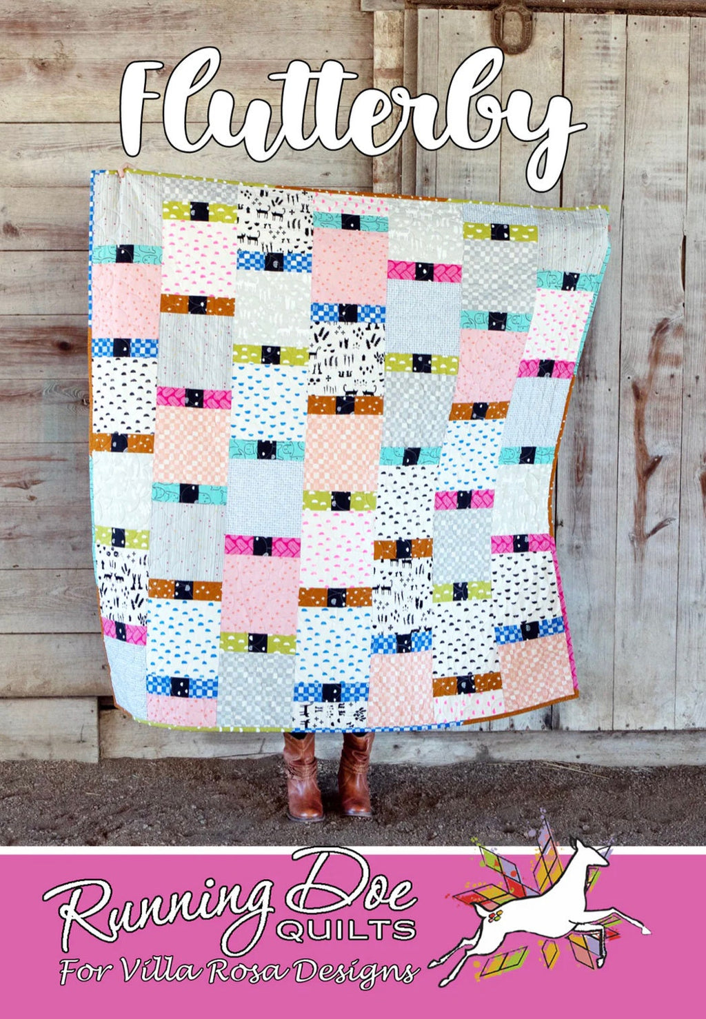 Villa Rosa Designs Flutterby pattern - fat quarter quilt pattern - villa rosa