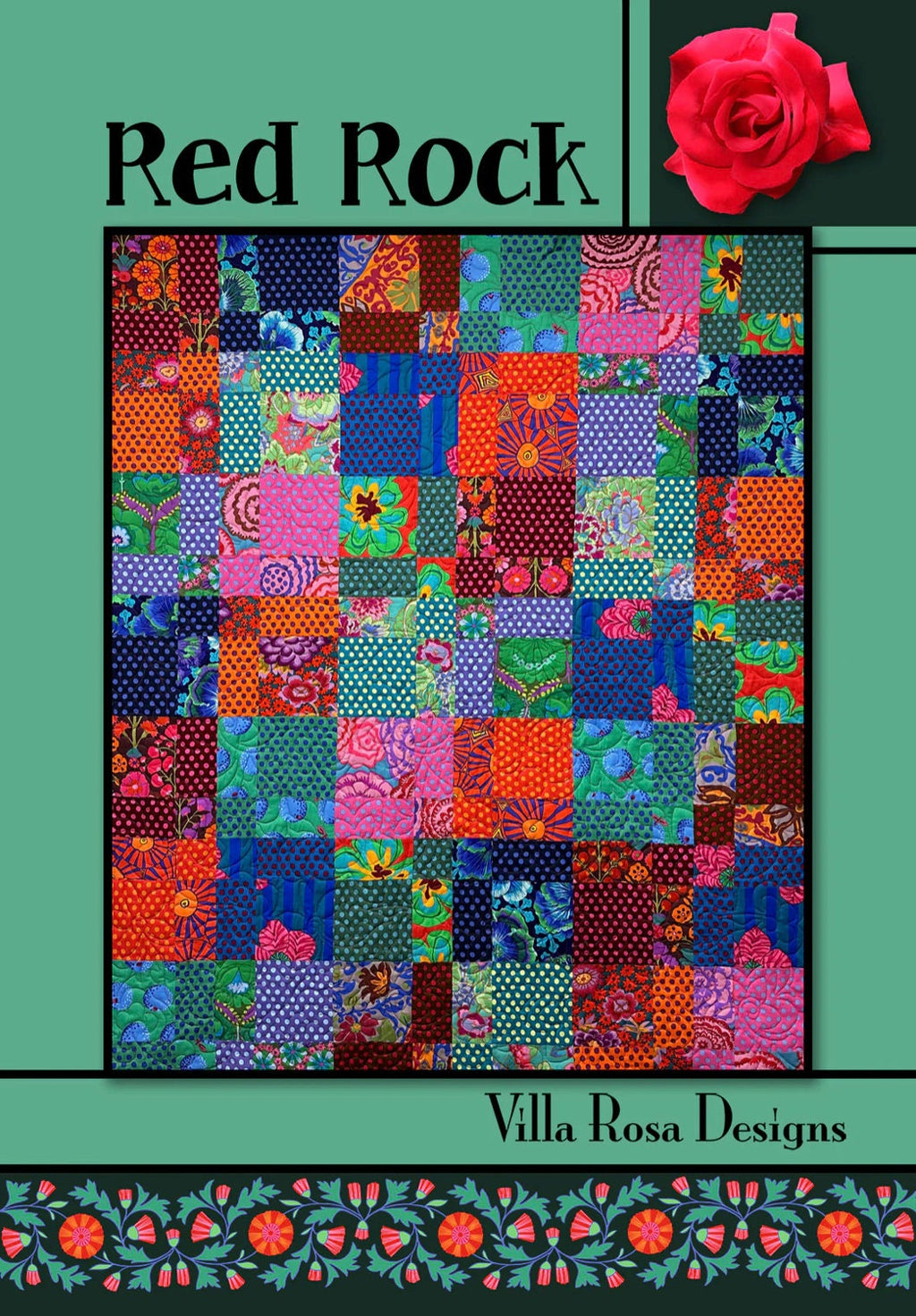 Villa Rosa Designs Red Rock pattern - fat quarter quilt pattern - villa rosa - layer cake pattern