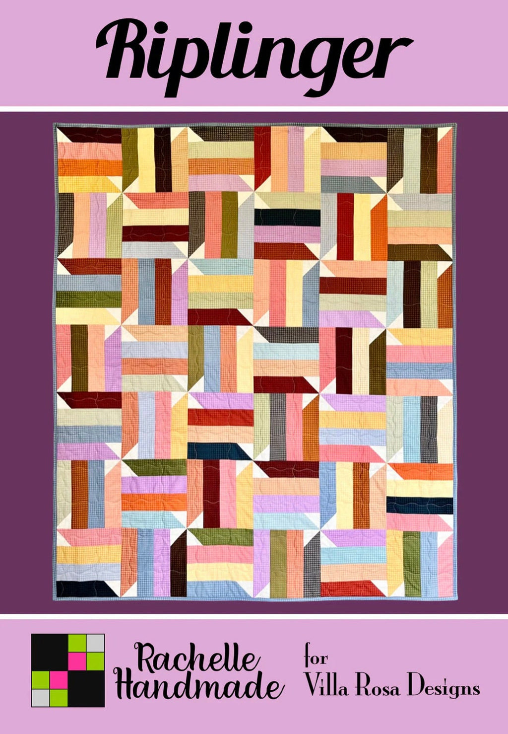 Villa Rosa Designs Riplinger pattern - fat quarter quilt pattern - villa rosa - layer cake pack pattern - fat quarter pattern