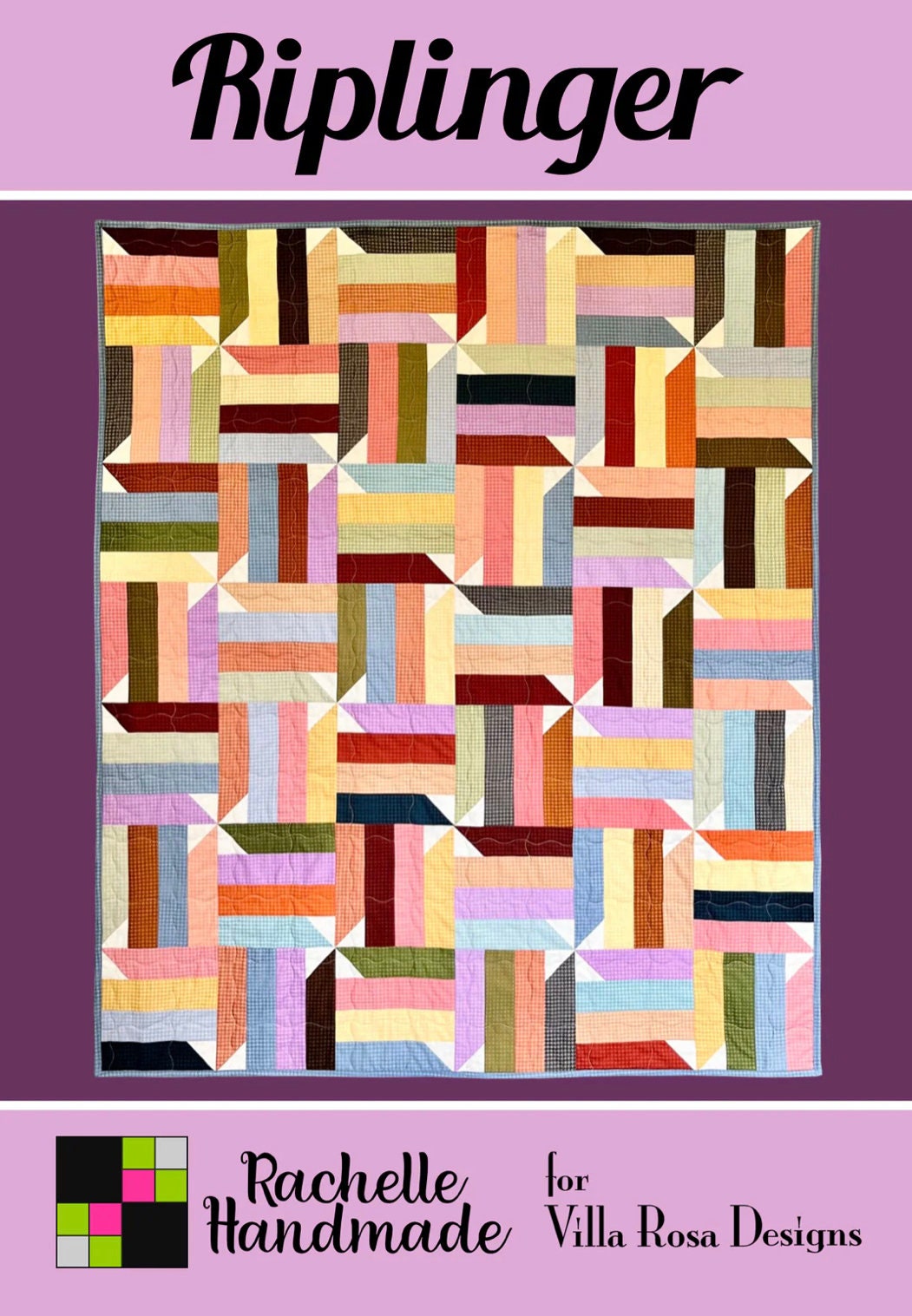 Villa Rosa Designs Riplinger pattern - fat quarter quilt pattern - villa rosa - layer cake pack pattern - fat quarter pattern