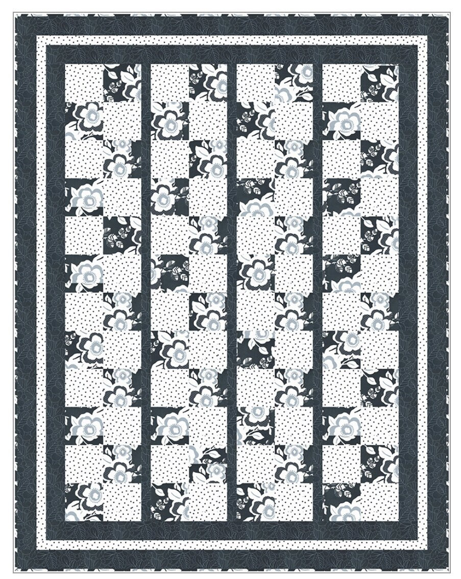 Fabric Cafe Skip To My Lou Pattern 3 Yard Quilt Pattern - Quilt Pattern - Fabric Cafe Pattern