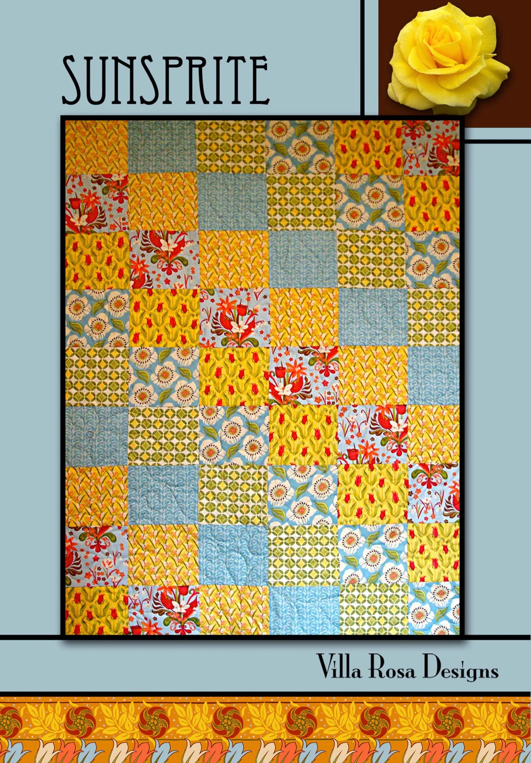 Villa Rosa Designs Sunsprite pattern - fat quarter quilt pattern - villa rosa