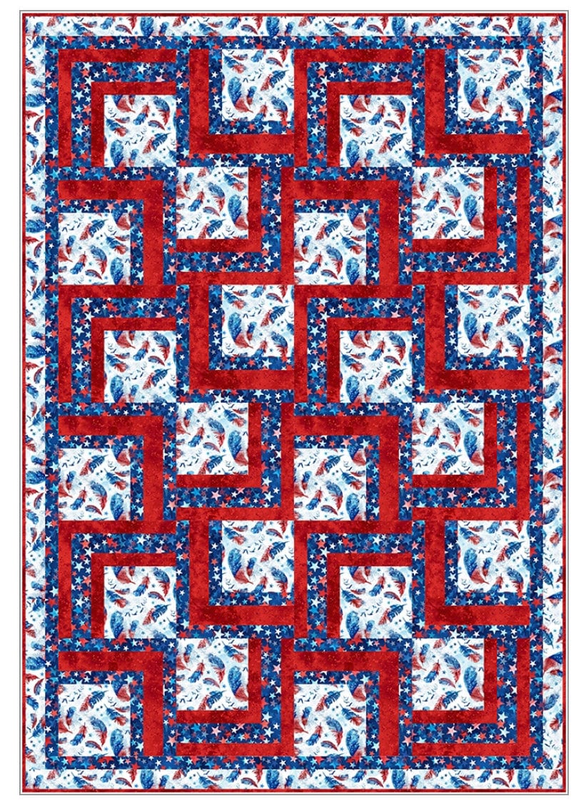 Fabric Cafe Carousel Pattern 3 Yard Quilt Pattern - Quilt Pattern - Fabric Cafe Pattern