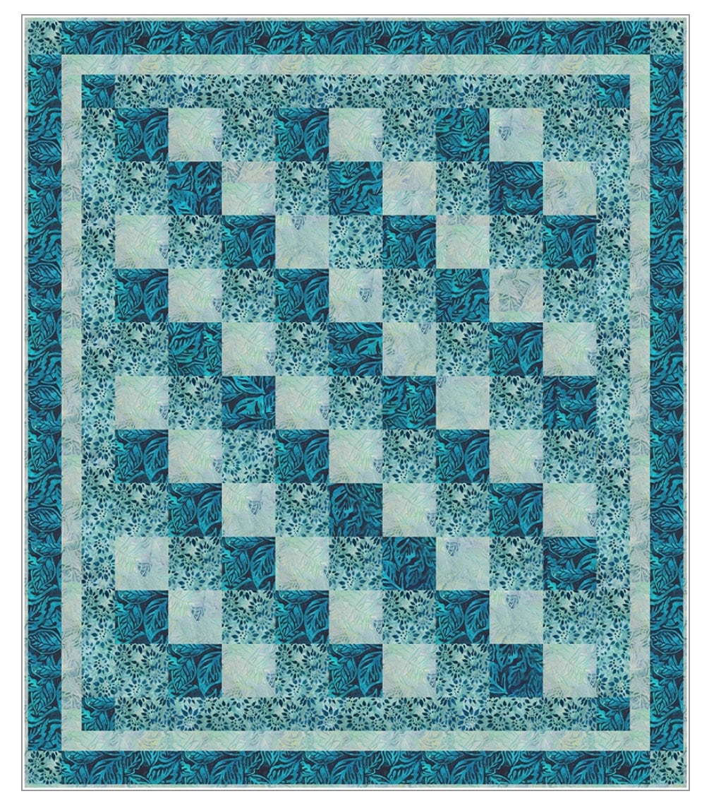Fabric Cafe Four Square Pattern 3 Yard Quilt Pattern - Quilt Pattern - Fabric Cafe Pattern