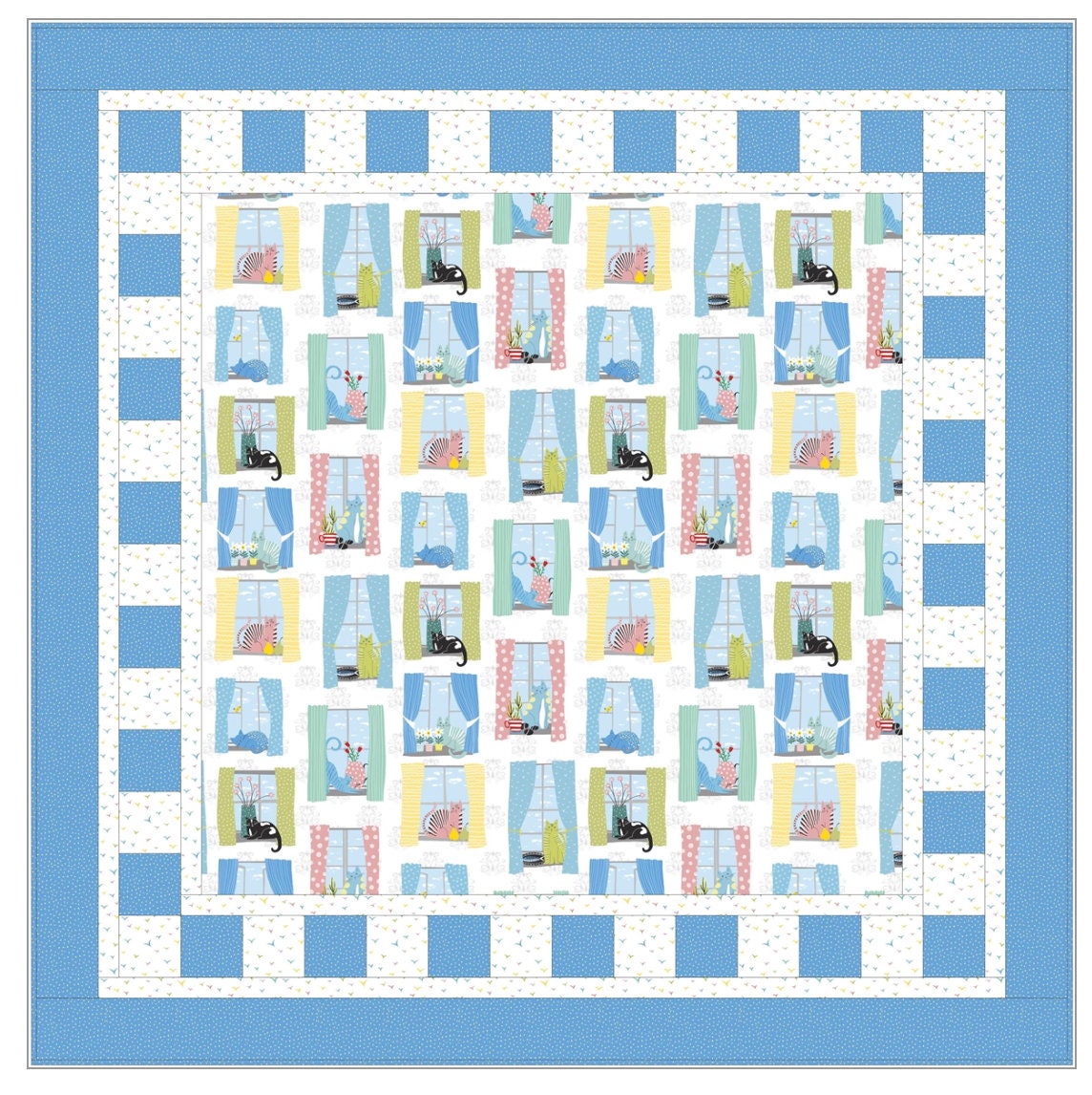 Fabric Cafe Big Picture Pattern 3 Yard Quilt Pattern - Quilt Pattern - Fabric Cafe Pattern