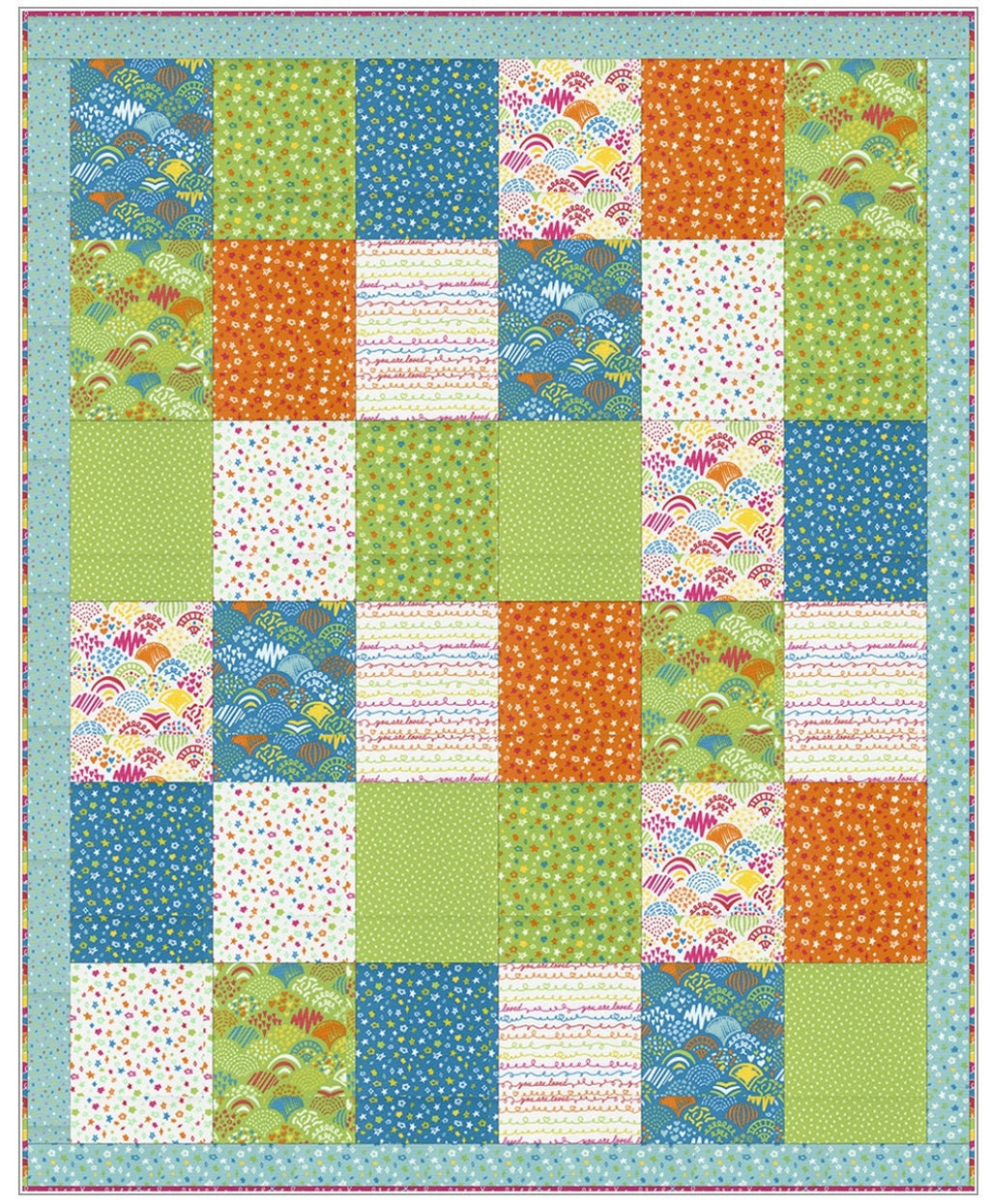 Fabric Cafe Patch Happy Fat Quarter Quilt Pattern - Quilt Pattern - Fabric Cafe Pattern - Fat Quarter Quilt Pattern