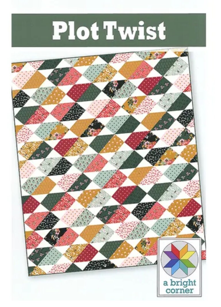 A Bright Corner Plot Twist Quilt Pattern quilt pattern - quilt pattern - paper pattern - layer cake  pattern