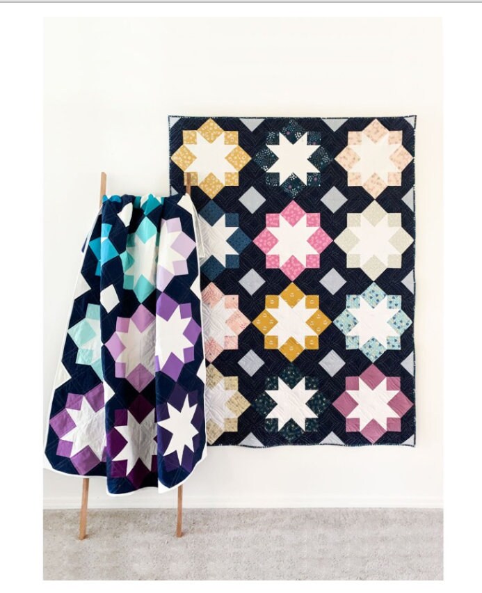 Cotton & Joy Stellar Mosaic quilt pattern - quilt pattern - paper pattern - fat quarter quilt pattern
