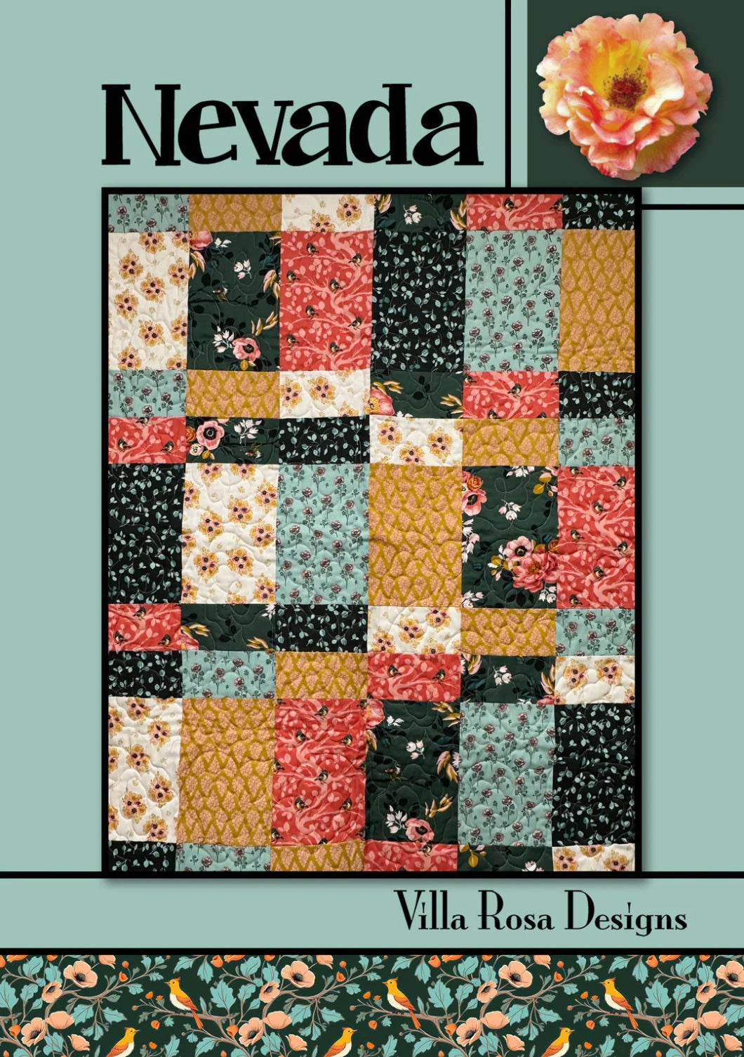 Villa Rosa Designs Nevada  pattern - fat quarter quilt pattern - villa rosa - Nevada quilt pattern