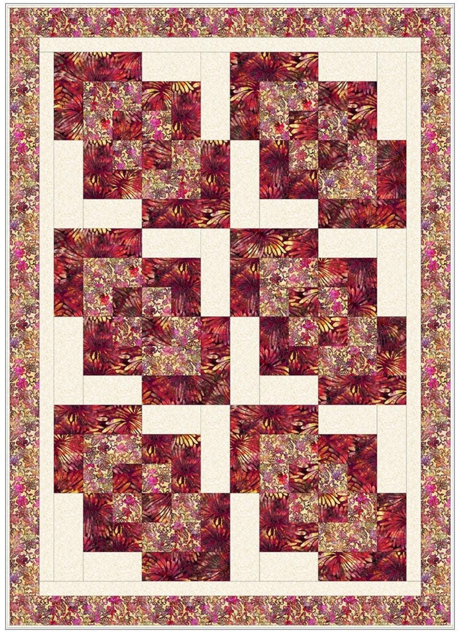 Fabric Cafe Corner Play 3 Yard Quilt Pattern - Quilt Pattern - Fabric Cafe Pattern - 3 yard quilts