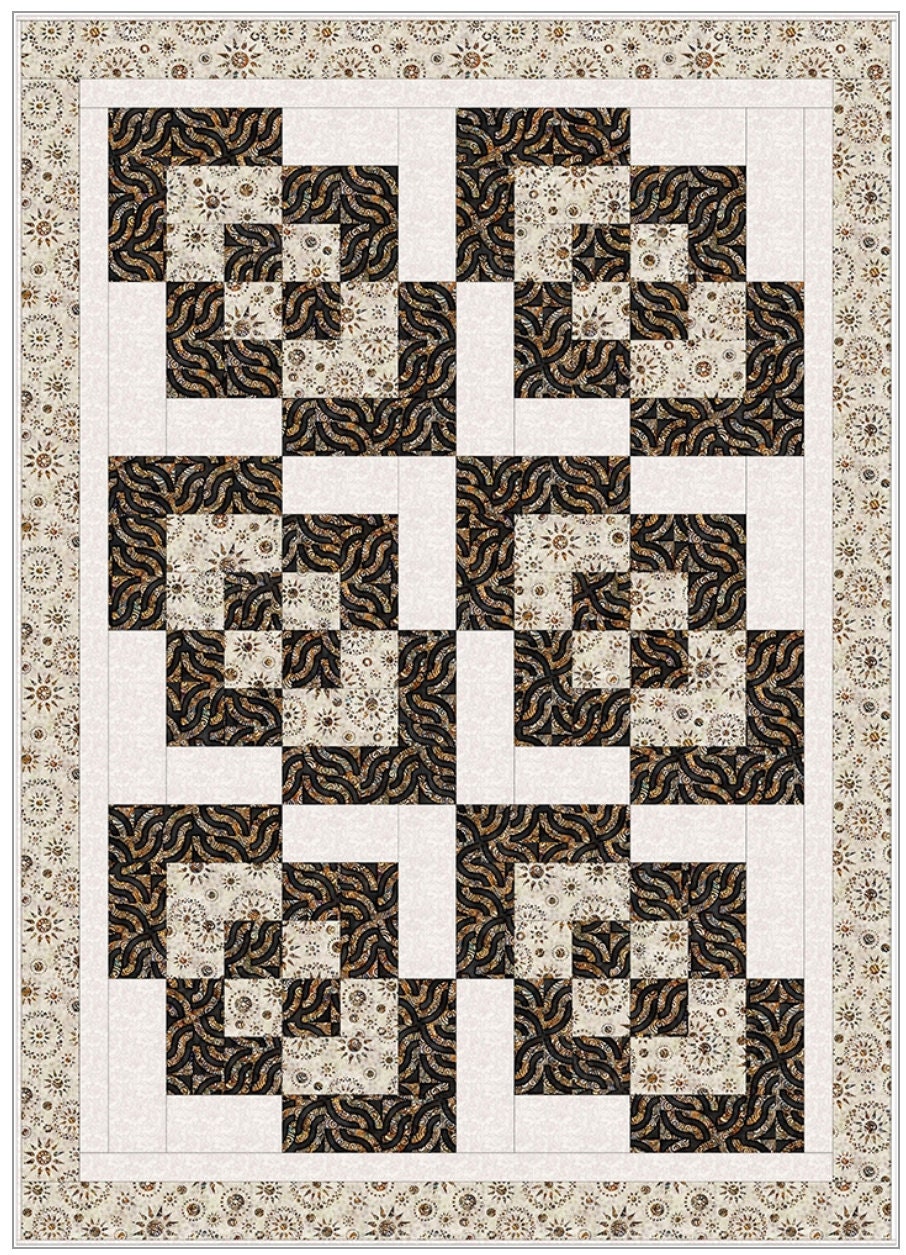 Fabric Cafe Corner Play 3 Yard Quilt Pattern - Quilt Pattern - Fabric Cafe Pattern - 3 yard quilts