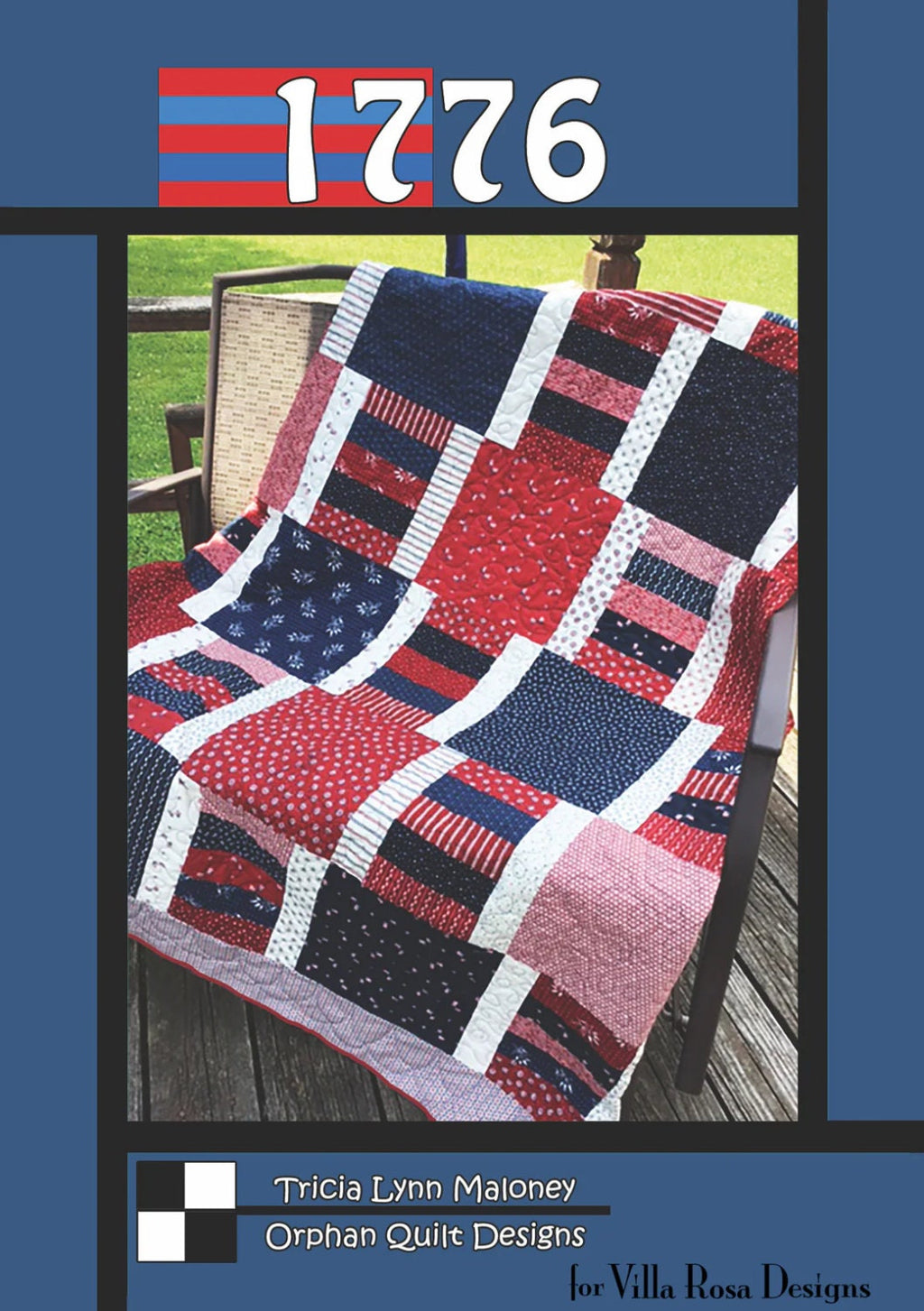Villa Rosa Designs 1776 pattern - fat quarter quilt pattern - villa rosa - patriotic pattern