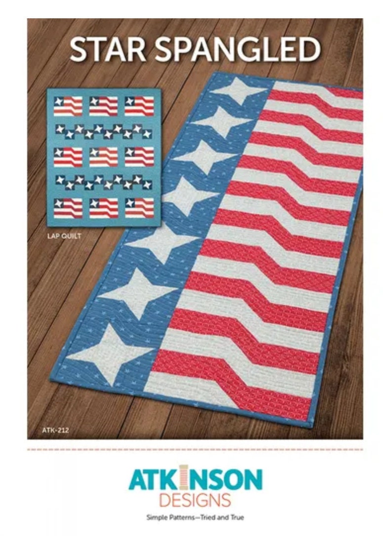 Star Spangled Quilt Pattern Atkinson Designs quilt pattern - quilt pattern - paper pattern - fat quarter pattern