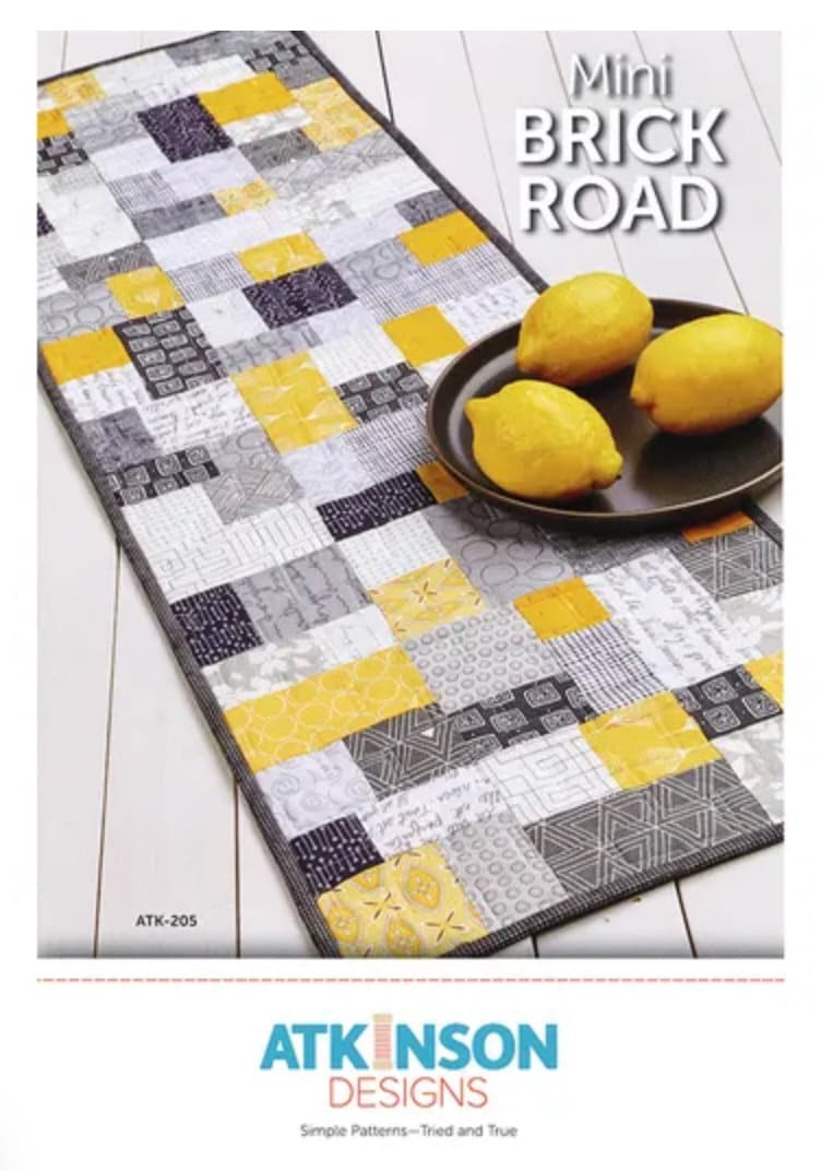 Atkinson Designs Mini Brick Road quilt pattern - quilt pattern - paper pattern - charm pack quilt pattern
