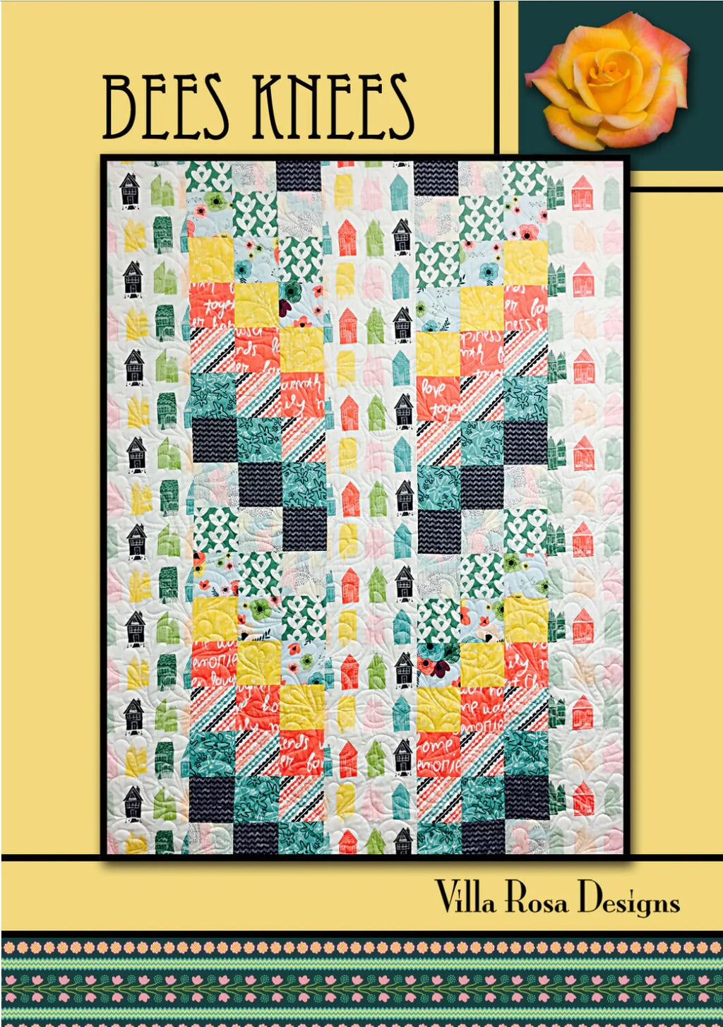 Villa Rosa Designs Bees Knees pattern - fat quarter quilt pattern - villa rosa