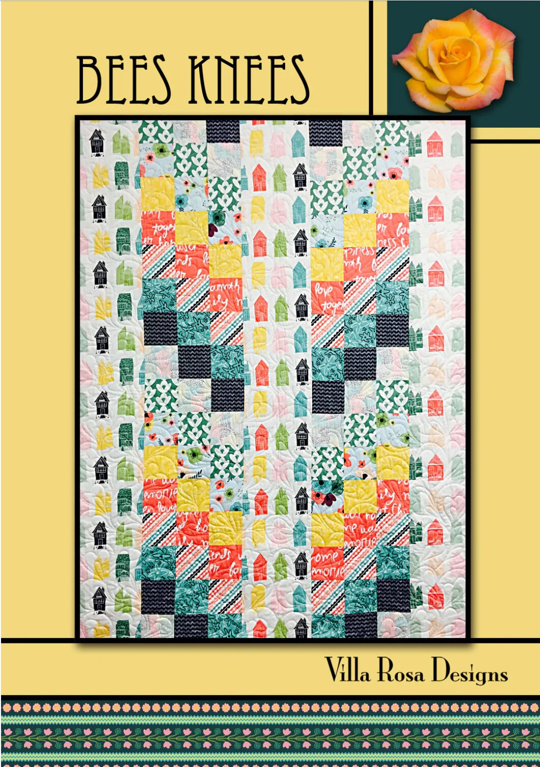 Villa Rosa Designs Bees Knees pattern - fat quarter quilt pattern - villa rosa