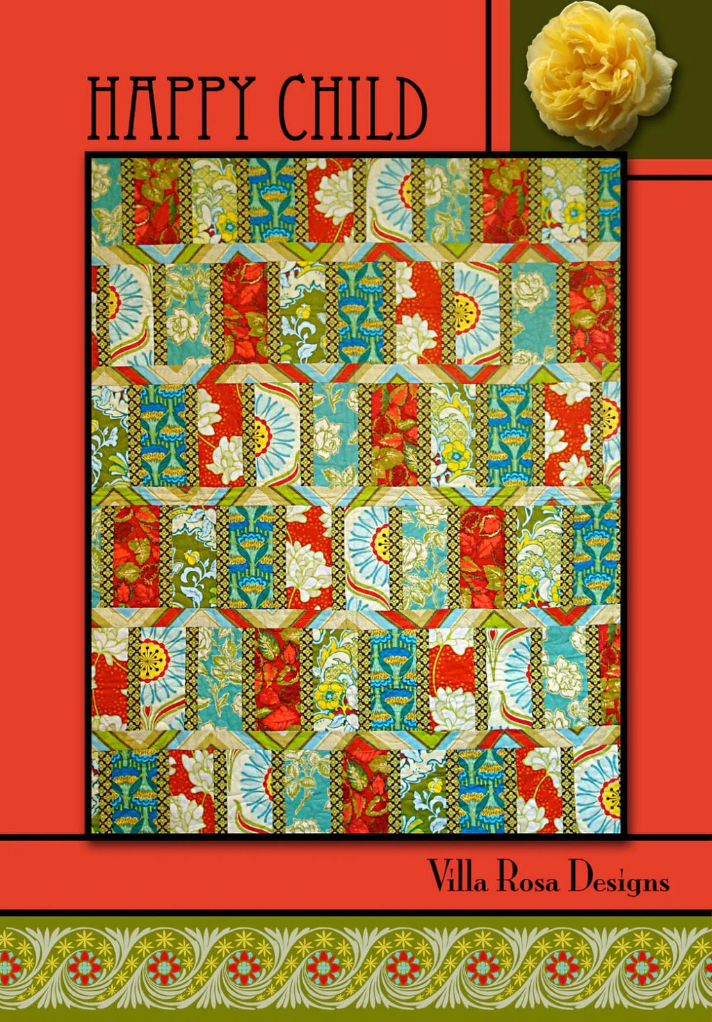 Villa Rosa Designs Happy Child  quilt pattern - fat quarter quilt pattern - villa rosa - beginner pattern