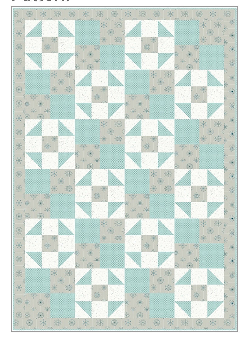 Fabric Cafe Brick Merry and Bright 3 Yard Quilt Pattern - Quilt Pattern - Fabric Cafe Pattern - 3 yard quilts - beginner pattern
