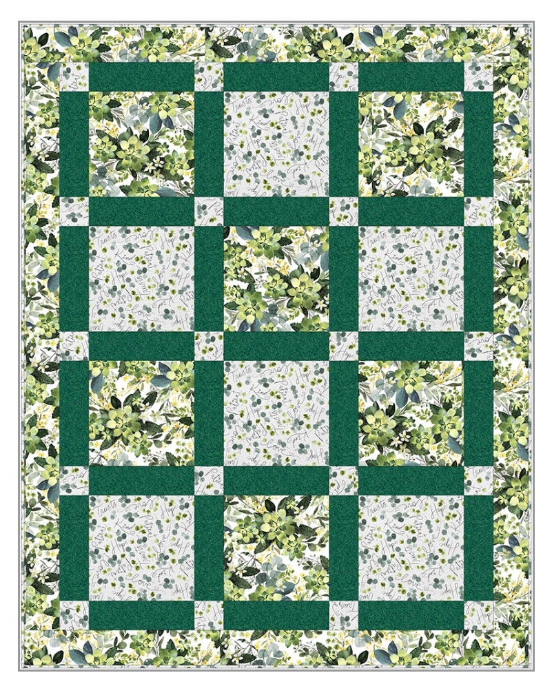 Fabric Cafe Tic Tac  3 Yard Quilt Pattern - Quilt Pattern - Fabric Cafe Pattern - beginner quilt pattern