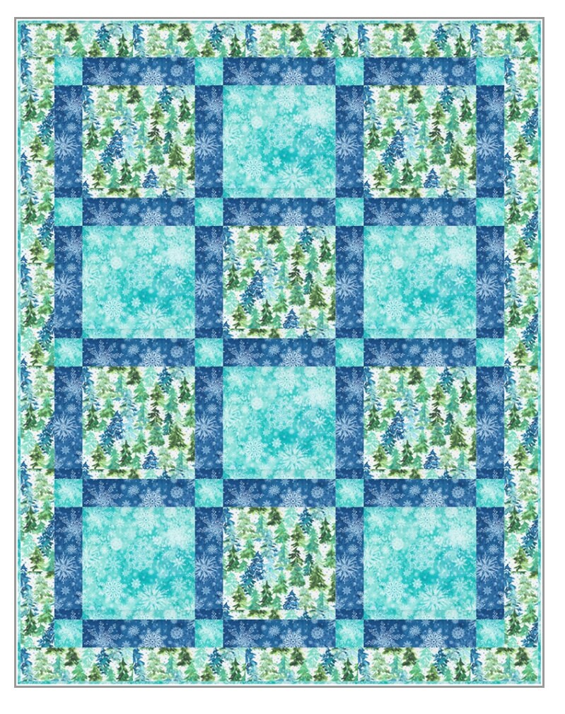Fabric Cafe Tic Tac  3 Yard Quilt Pattern - Quilt Pattern - Fabric Cafe Pattern - beginner quilt pattern