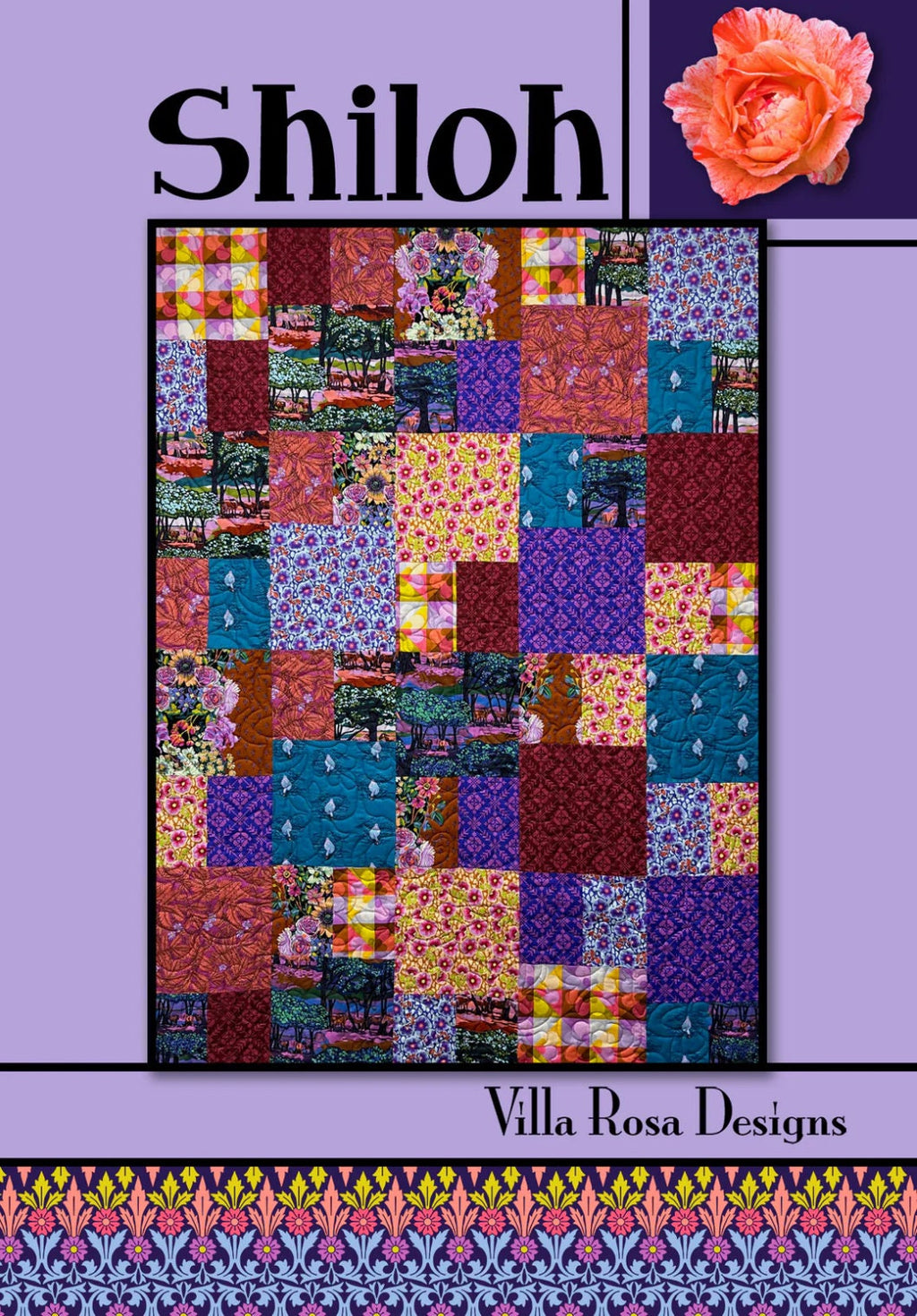 Villa Rosa Designs Shiloh pattern - fat quarter quilt pattern - villa rosa - layer cake pack pattern - fat quarter pattern