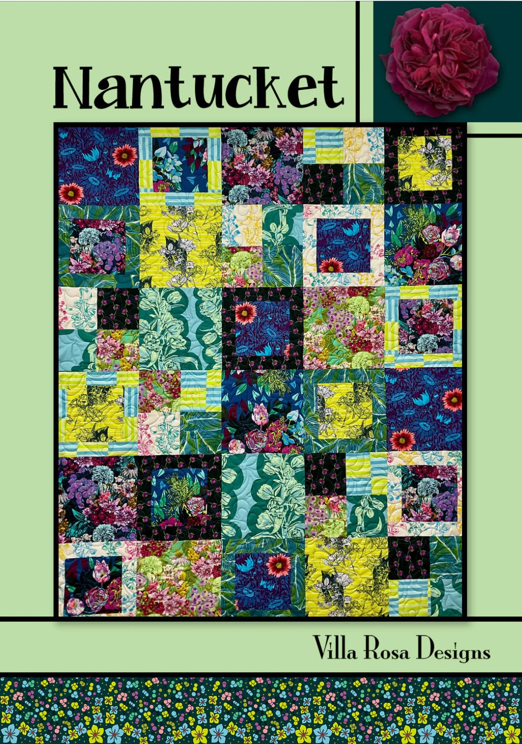 Villa Rosa Designs Nantucket pattern - fat quarter quilt pattern - villa rosa