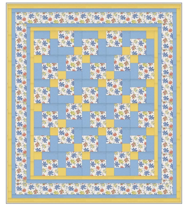 Fabric Cafe Topsy Turvey Pattern  3 Yard Quilt Pattern - Quilt Pattern - Fabric Cafe Pattern - 3 yard quilts