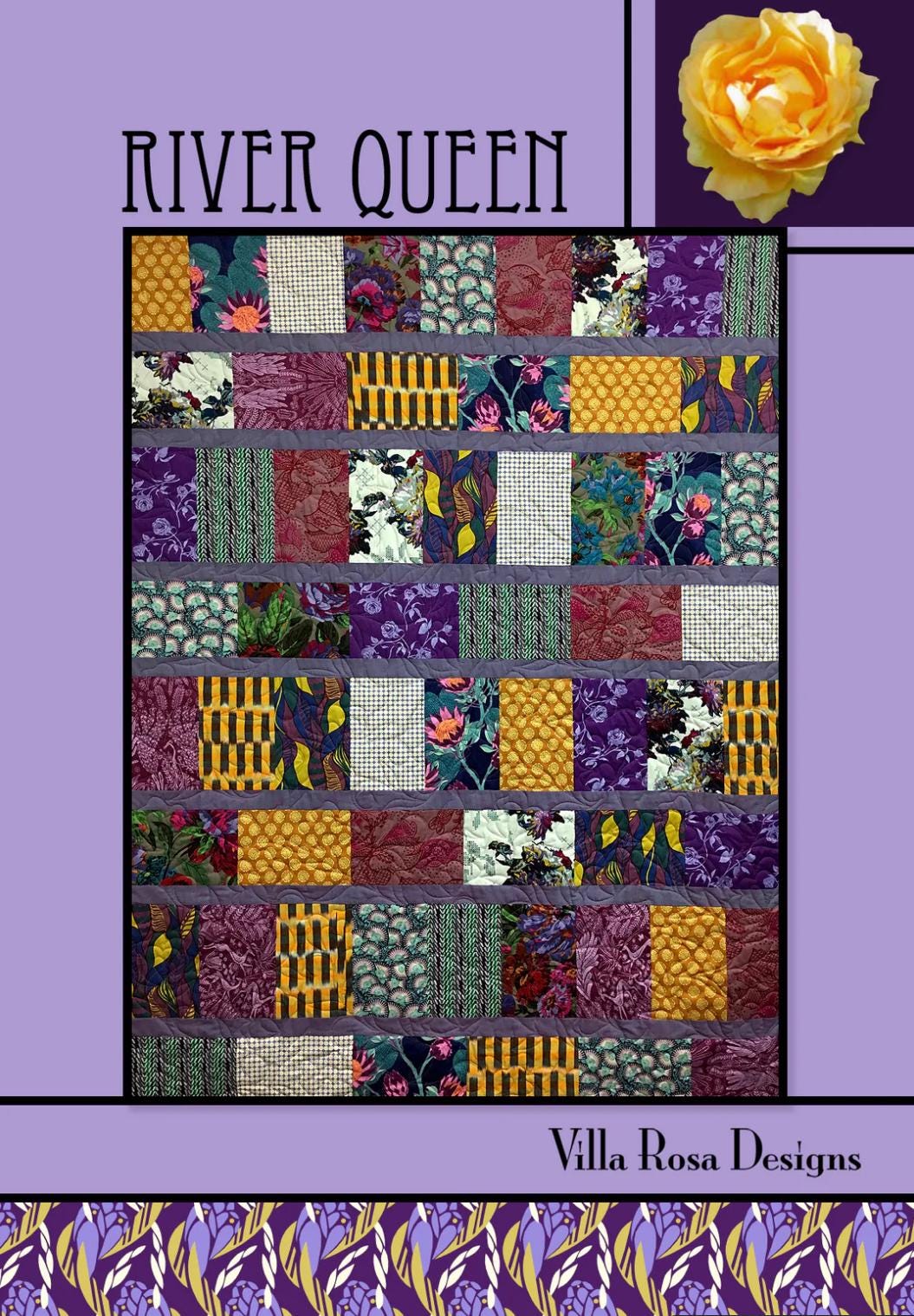 Villa Rosa Designs River Queen pattern - fat quarter quilt pattern - villa rosa - fat quarter pattern
