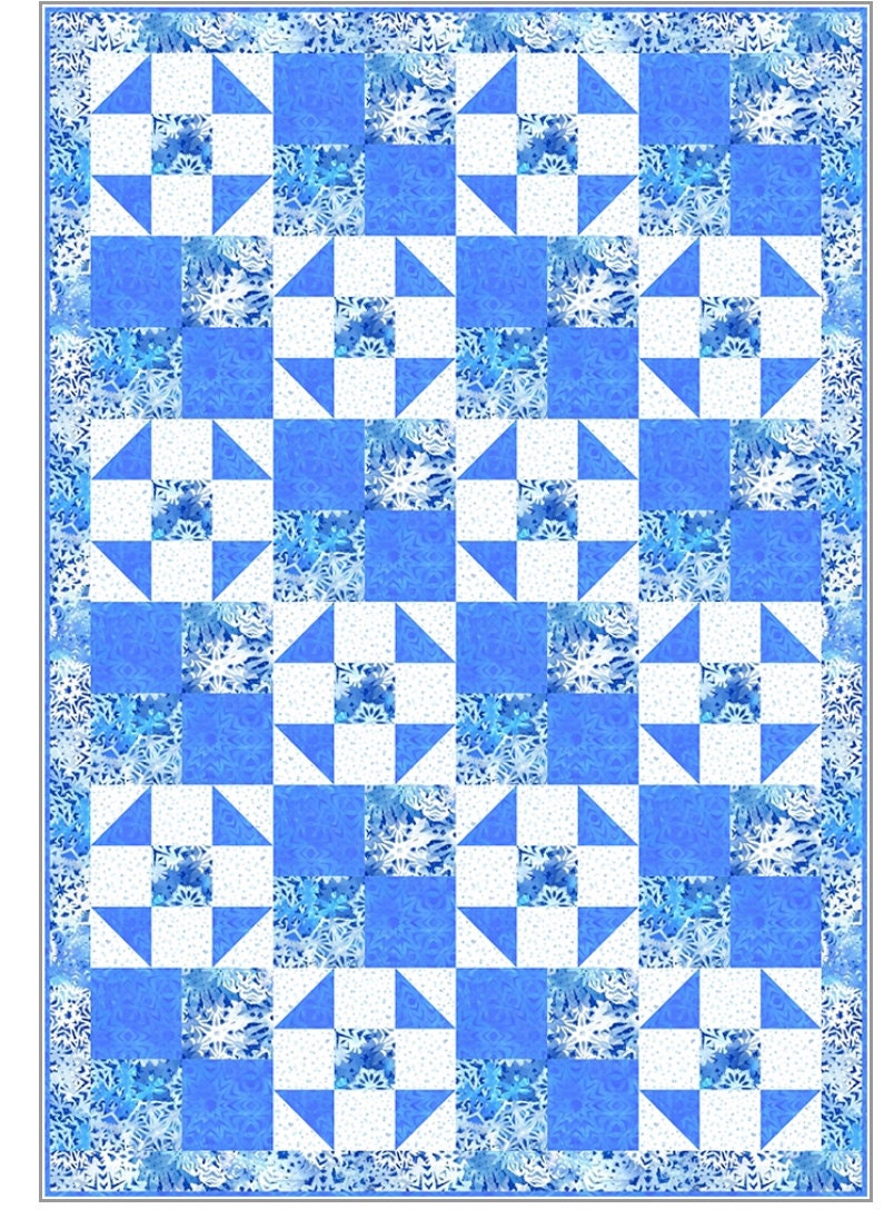 Fabric Cafe Brick Merry and Bright 3 Yard Quilt Pattern - Quilt Pattern - Fabric Cafe Pattern - 3 yard quilts - beginner pattern