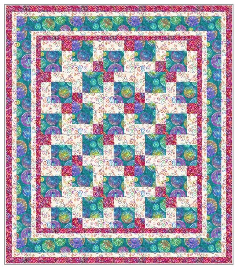 Fabric Cafe Topsy Turvey Pattern  3 Yard Quilt Pattern - Quilt Pattern - Fabric Cafe Pattern - 3 yard quilts