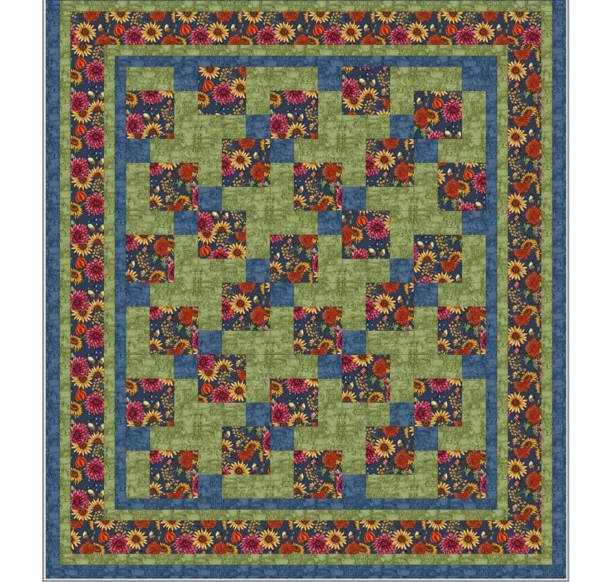 Fabric Cafe Topsy Turvey Pattern  3 Yard Quilt Pattern - Quilt Pattern - Fabric Cafe Pattern - 3 yard quilts