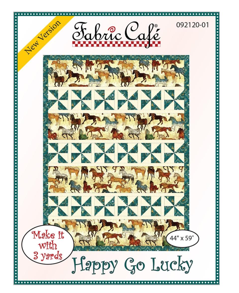 Fabric Cafe Happy Go Lucky Pattern 3 Yard Quilt Pattern- Quilt Pattern - Fabric Cafe Pattern - 3 yard quilts