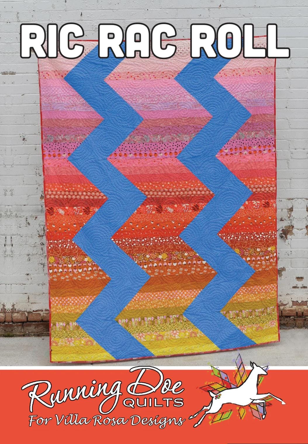Villa Rosa Designs Ric Rac Roll pattern - 2.5” quilt pattern - villa rosa - jellyroll pattern - pattern - quilt pattern