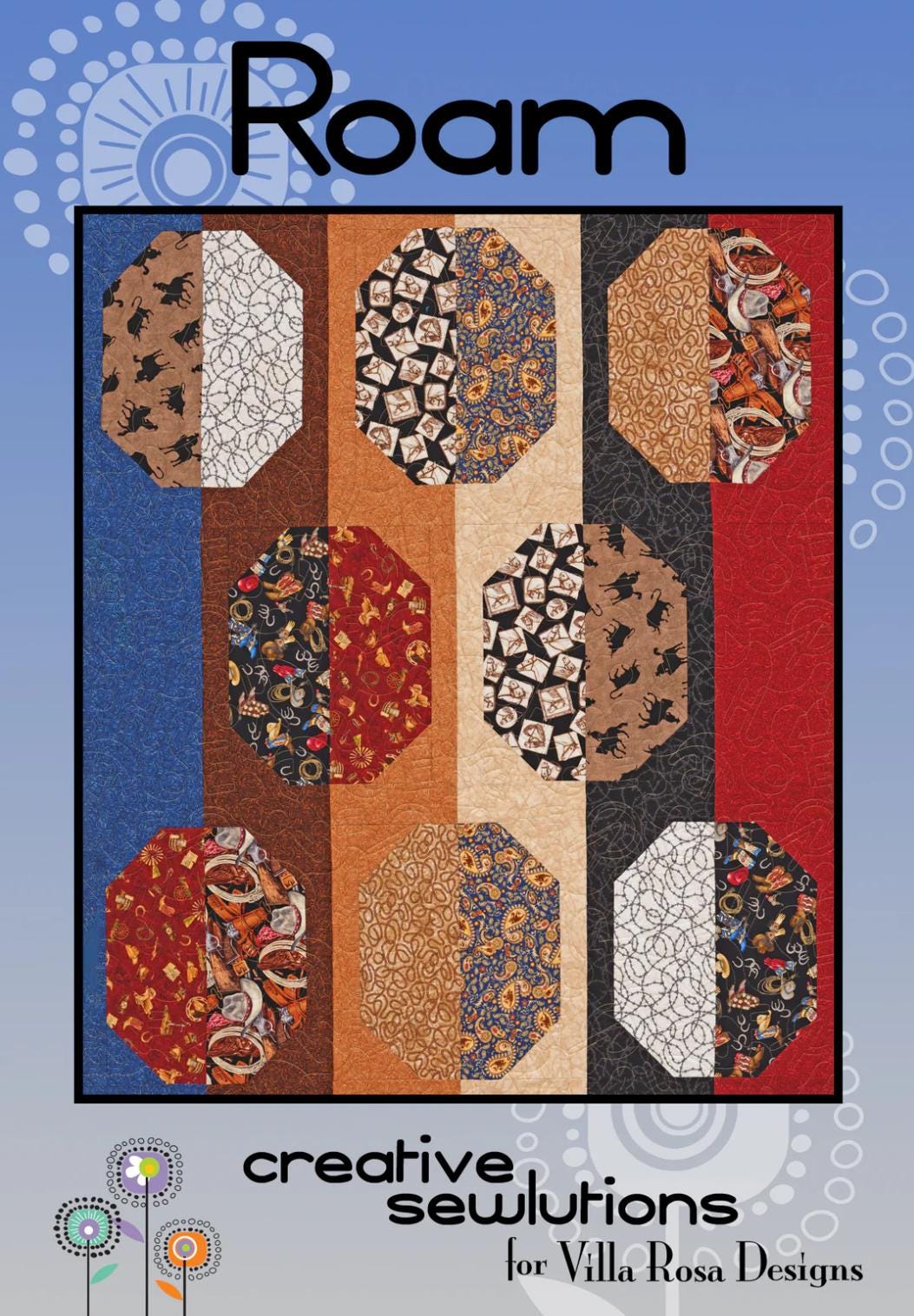 Villa Rosa Designs Roam pattern - fat quarter quilt pattern - villa rosa - layer cake pack pattern - fat quarter pattern