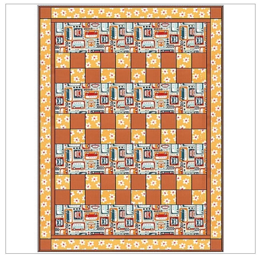 Fabric Cafe Checkmate Pattern  3 Yard Quilt Pattern - Quilt Pattern - Fabric Cafe Pattern - 3 yard quilts