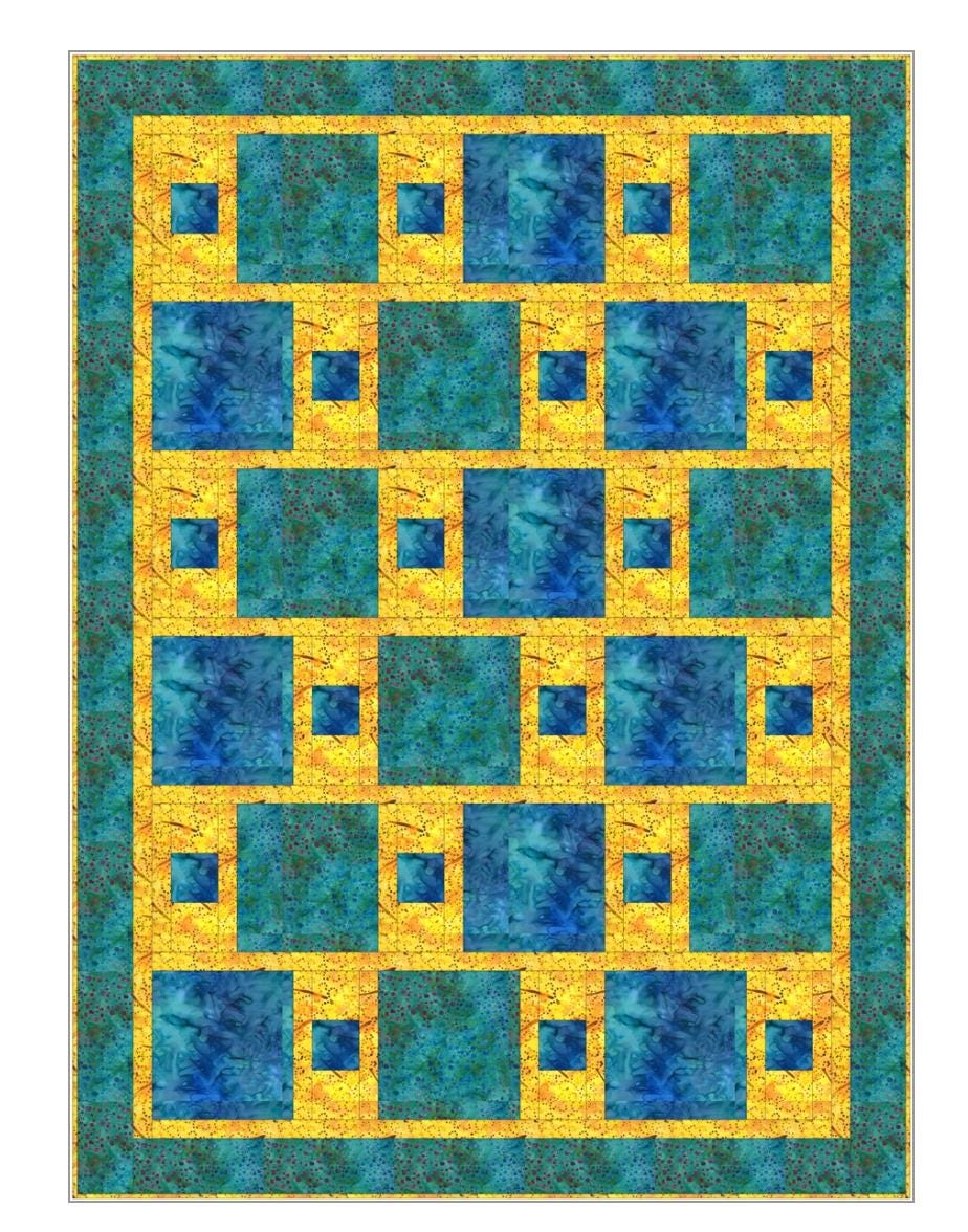 Fabric Cafe Dash Pattern 3 Yard Quilt Pattern - 3 Pattern - Quilt Pattern - Fabric Cafe Pattern