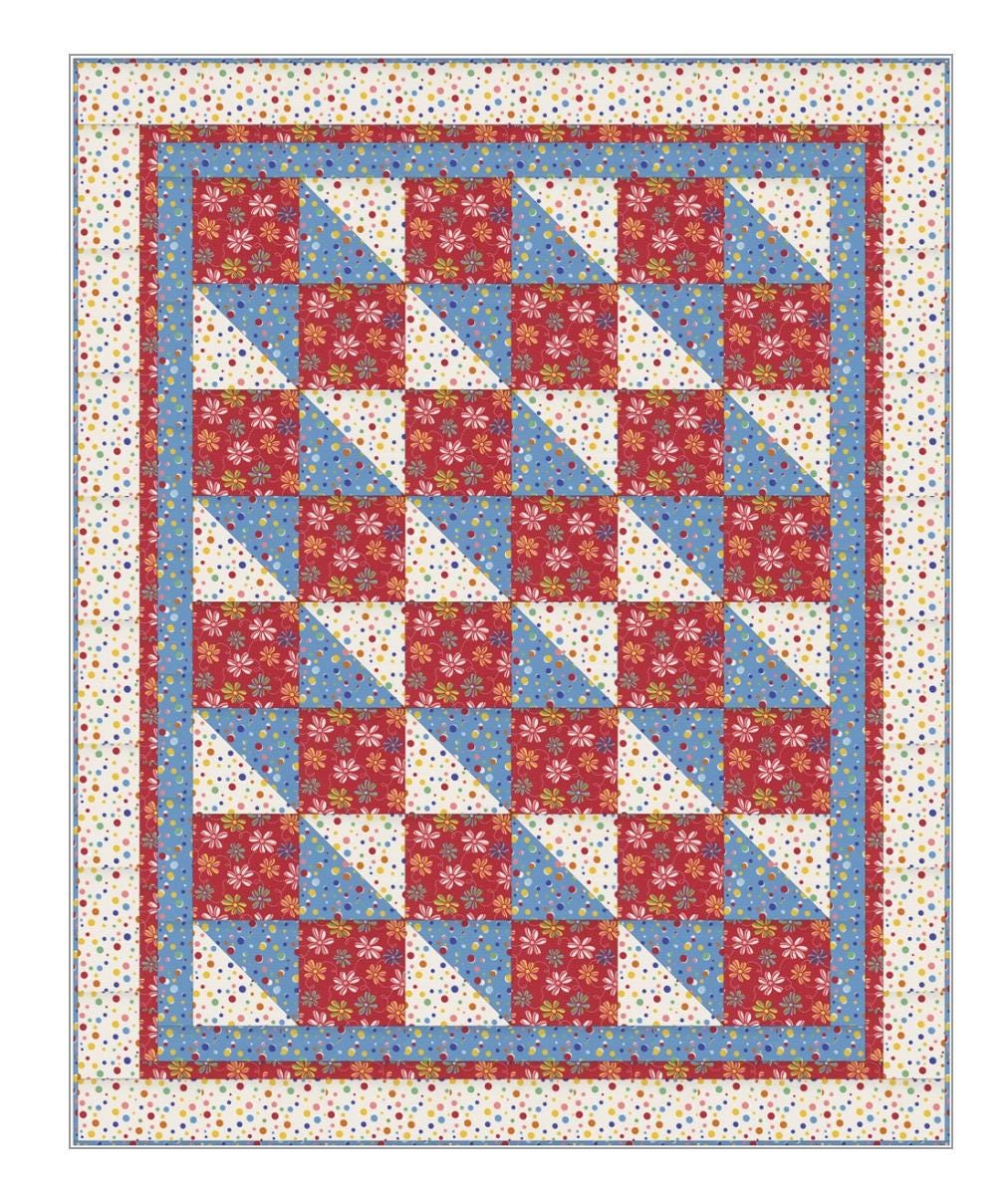 Fabric Cafe Boxes & Bows 3 Yard Quilt Pattern  - Quilt Pattern - Fabric Cafe Pattern