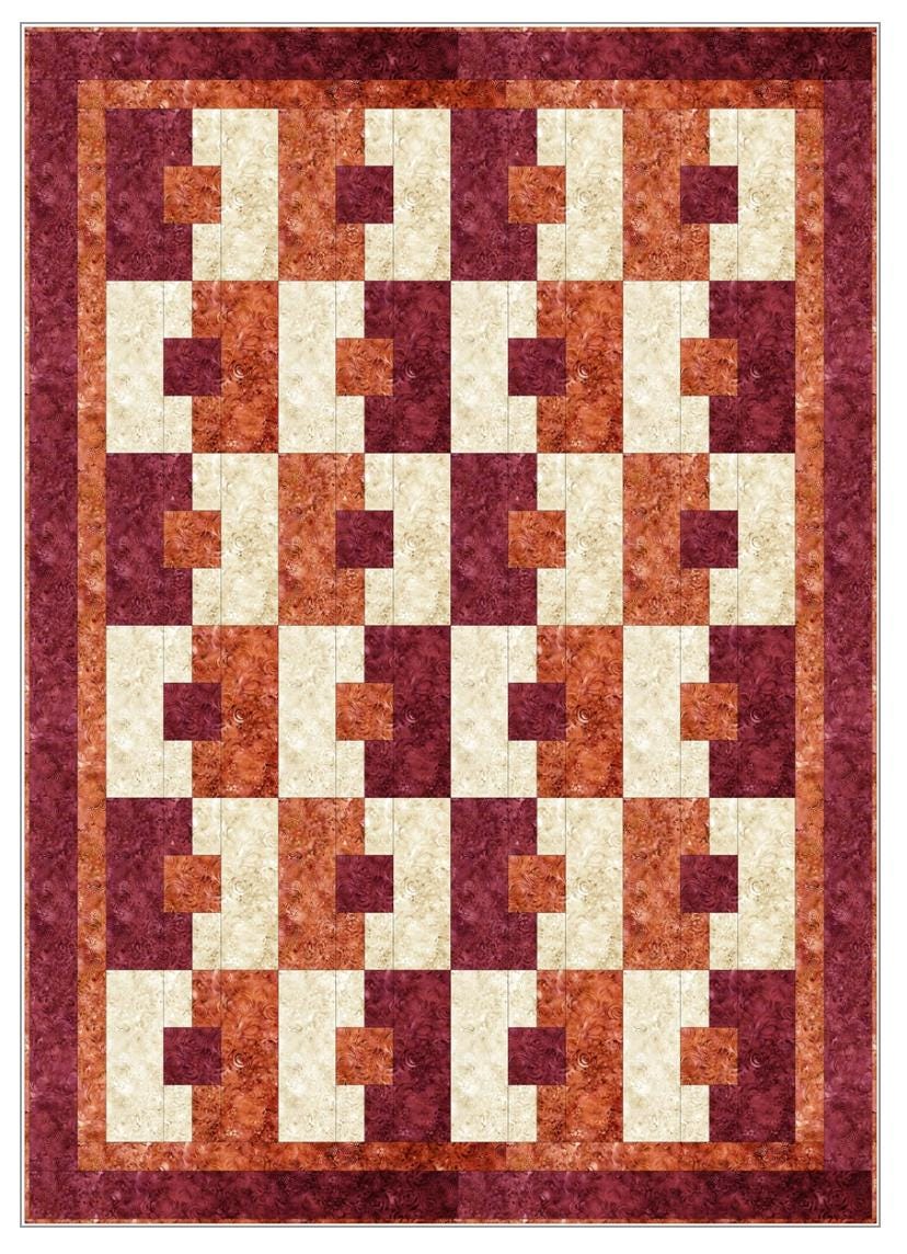 Fabric Cafe Attraction 3 Yard Quilt Pattern  - Quilt Pattern - Fabric Cafe Pattern