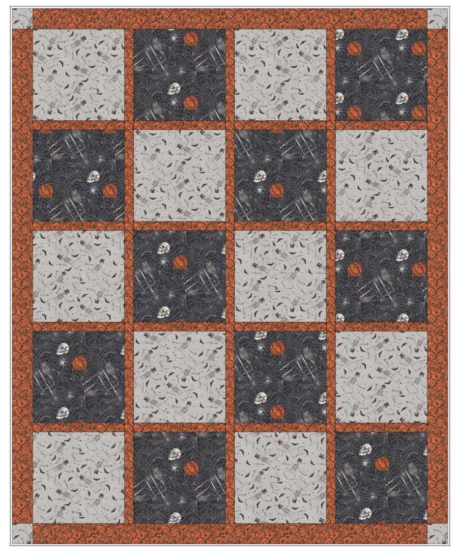 Fabric Cafe Pretty Simple Pattern 3 Yard Quilt Pattern - Quilt Pattern - Fabric Cafe Pattern - 3 yard quilts