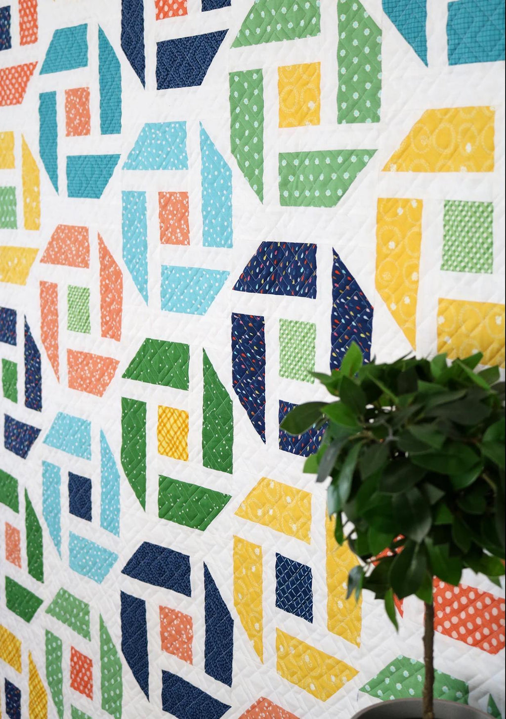 A Bright Corner Cheer Up Quilt Pattern - jellyroll pattern - fat quarter pattern