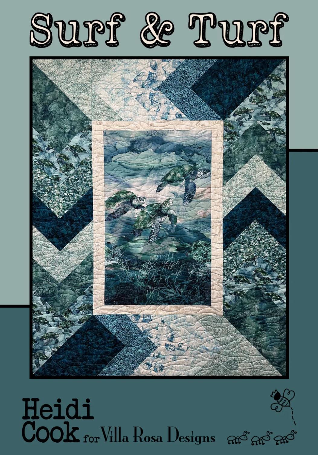 Villa Rosa Designs Surf and a turf pattern - fat quarter quilt pattern - villa rosa - panel quilt pattern