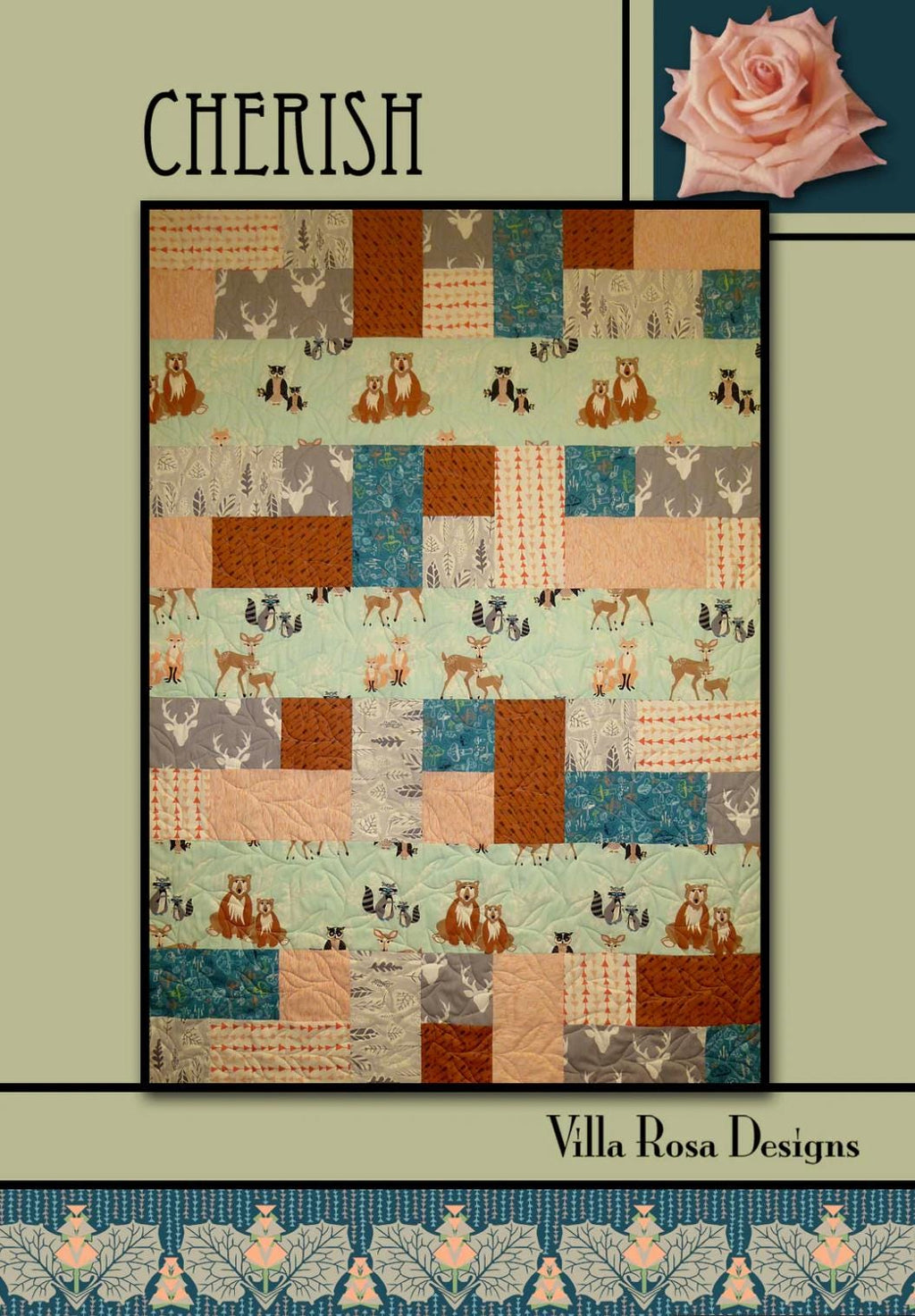 Villa Rosa Designs Cherish pattern - fat quarter quilt pattern - villa rosa - fat sixths pattern
