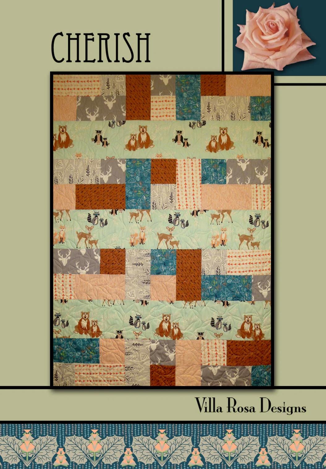 Villa Rosa Designs Cherish pattern - fat quarter quilt pattern - villa rosa - fat sixths pattern
